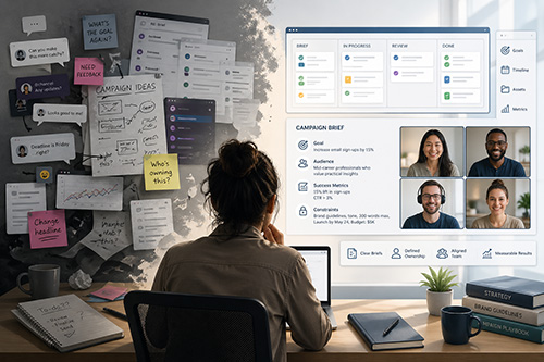 Remote marketing teams don’t fail from lack of talent, they fail from lack of clarity. Strong briefs, clear ownership, and consistent systems turn distributed teams into high-performing, aligned units.