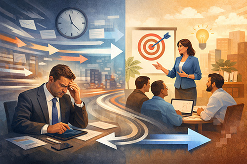 In a fast-moving business environment, effective leadership comes from creating focus, not doing more. Leaders who prioritize clearly, communicate with intention, and develop their teams build stronger alignment, better decisions, and long-term success.