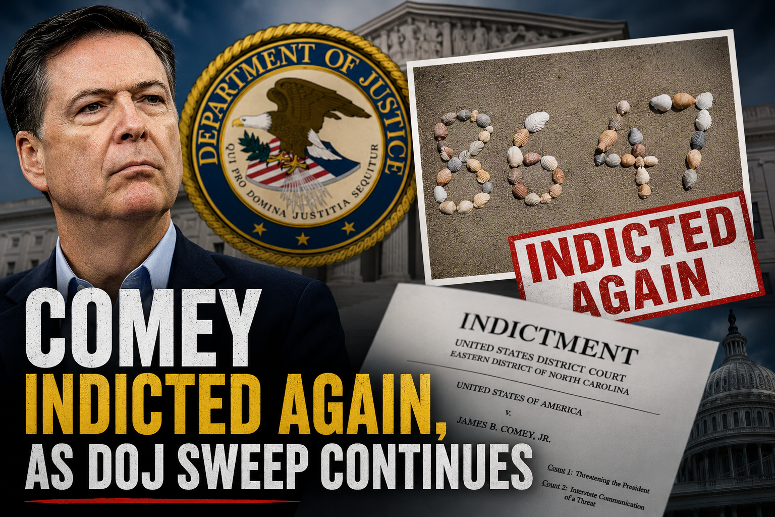 Comey indicted again, as DOJ sweep continues – American Business Magazine